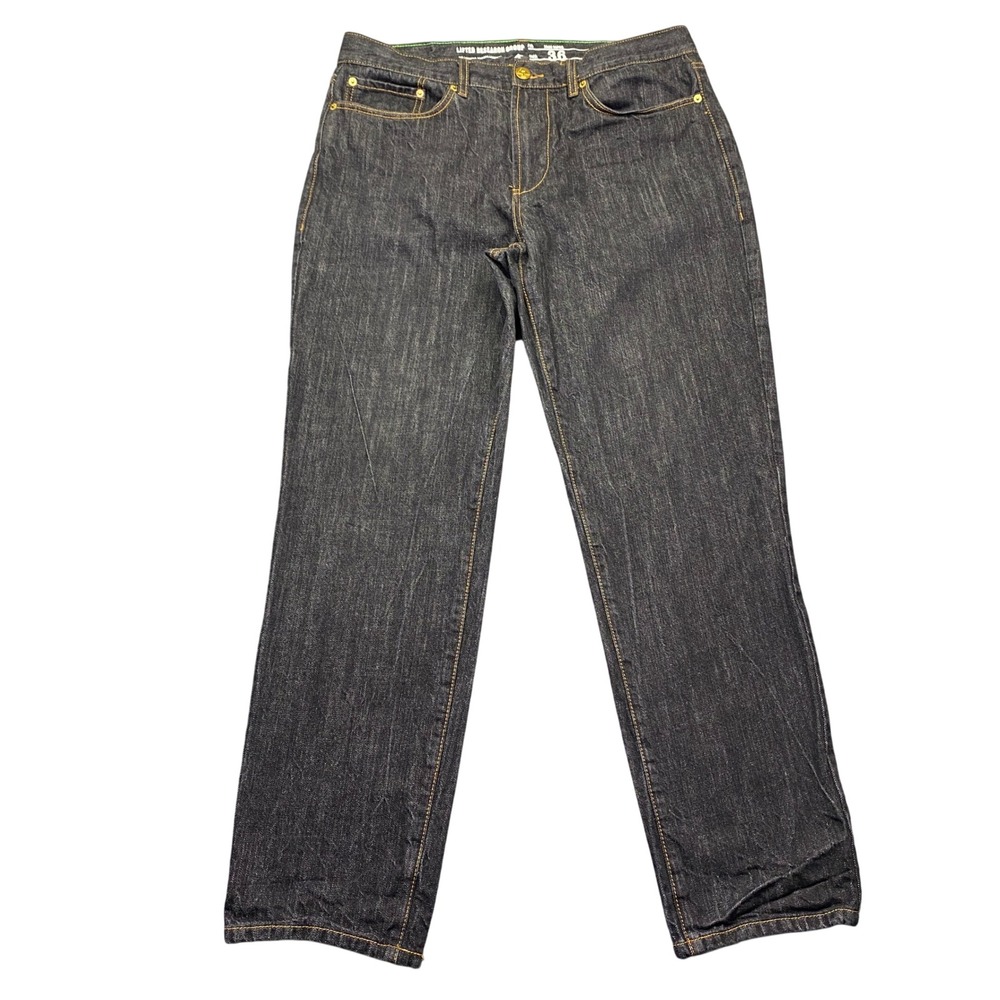 LRG Lifted Research Group True Taper Dark Wash Indigo Denim Jeans Mens 36